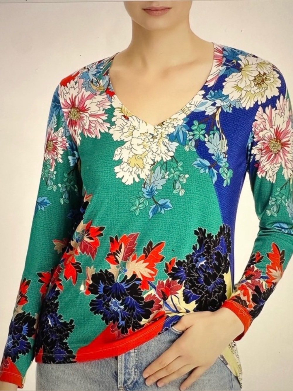 NWT Johnny Was Marritt S  Long Sleeve Top  (bamboo viscose)